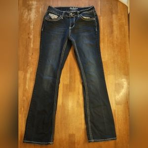 Love Indigo Premium Blue Angel Wing Boot Cut Jeans Women's Size 6